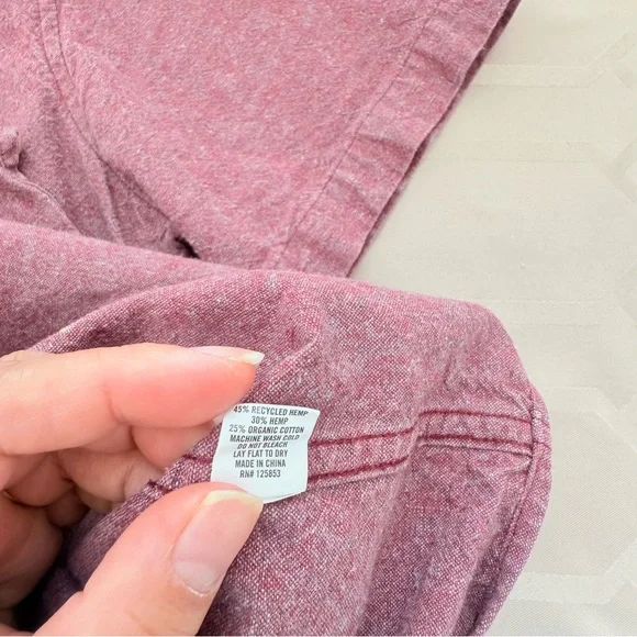 Taylor Stitch Men's Short Sleeve Shirt Organic Cotton Hemp Blend Size 42 or L - Picture 4 of 6